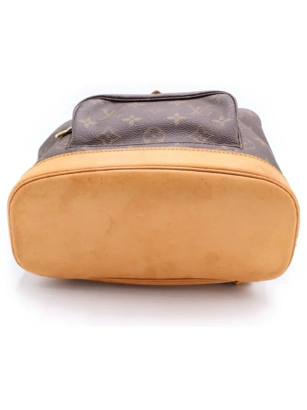 Louis Vuitton Monogram Montsouris PM Backpack Brown Leather Gold